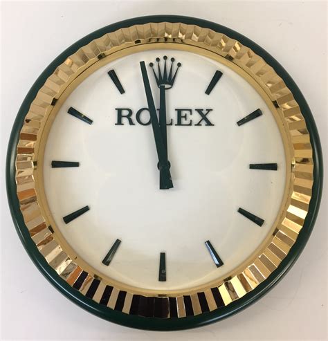 rolex wall clock vintage|real Rolex wall clock.